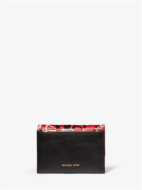 michael michael kors cece small leather card case|Cece Small Qixi Graffiti Leather Card Case .